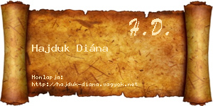 Hajduk Diána névjegykártya